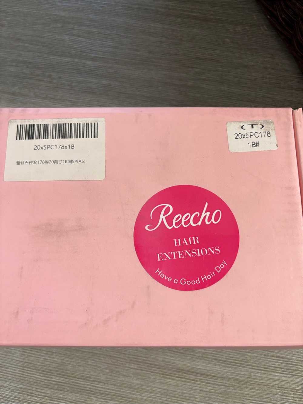 Reecho Pink Hair Extensions Box - Pink